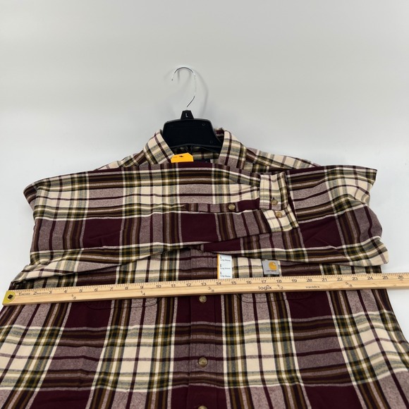 Carhartt TW4451-M Mens Large Loose Fit Heavyweight Flannel Long Sleeve Shirt New - Picture 5 of 9